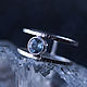 Textured silver ring with sky Blue Topaz, Rings, Moscow,  Фото №1