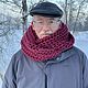 Male female snood 'Rock and Roll' (red wine color), Snudy1, Lomonosov,  Фото №1