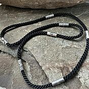 Украшения handmade. Livemaster - original item Nylon cord with beads(5 mm). Handmade.