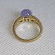 Винтаж: Винтажное золотое кольцо 375 с Жадеитом лавандового цвета, 17 размер. Кольца винтажные. Padma-club. Ярмарка Мастеров.  Фото №4
