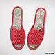 Knitted flip-flops, coral cotton. Flip flops. florina34. Online shopping on My Livemaster.  Фото №2