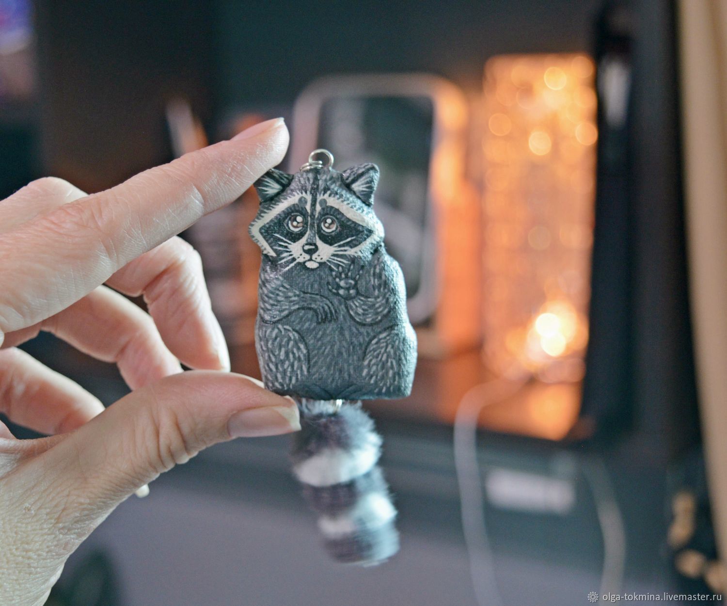 Pattern Fox and Raccoon trinket. Лисичка и Енот брелок. МК 1 часть из 2.