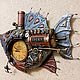 Заказать Часы рыба"LUSKY" в стиле стимпанк. steampunkclock777. Ярмарка Мастеров. . Часы классические Фото №3