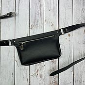women's waist bag made of genuine leather