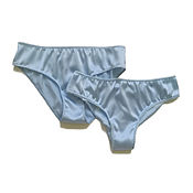 Одежда handmade. Livemaster - original item A set of Sky-blue silk panties. Handmade.