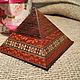Box Pyramid with a real mosaic of wood Tunbridge ware Sorrento ware. Box. Wooden combs inlay Hanto&Dokimo. Online shopping on My Livemaster.  Фото №2
