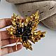 Заказать Брошь осенний лист из бисера,кленовый лист. Nachatova Jewelry. Ярмарка Мастеров. . Брошь-булавка Фото №3