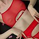 Красный комплект из сеточки. Комплекты белья. Stasevich lingerie. Интернет-магазин Ярмарка Мастеров.  Фото №2