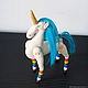 Soft toy Unicorn Turquoise rainbow. Stuffed Toys. Kseniia Trofimova (toyhappyhappy). Online shopping on My Livemaster.  Фото №2