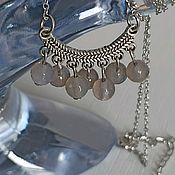 Украшения handmade. Livemaster - original item Necklace with grey agate 