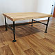 Industrial style coffee table made of natural wood. Tables. dekor-tseh. My Livemaster. Фото №4
