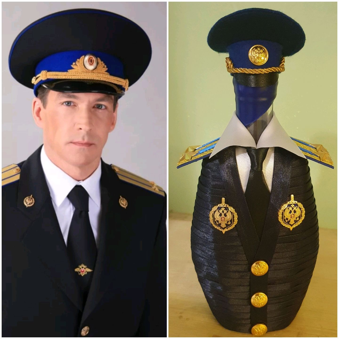 Подполковник ФСБ-бутылка в военной форме в интернет-магазине Ярмарка Мастеров по цене 1500 ₽ – LZ3V6RU