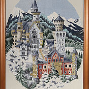 Картины и панно handmade. Livemaster - original item Hand Cross Stitch painting Bavarian Castle. Handmade.