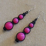 Украшения handmade. Livemaster - original item Accent Earrings pink Dangling Earrings. Handmade.