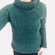 Изумрудный Свитер с горлом. Свитеры. By Margarita Martynova. Ярмарка Мастеров.  Фото №4