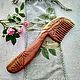 Hand Carved Juniper Wood Hair Comb "Dragonfly". Combs. woodjuniper (woodjuniper). Online shopping on My Livemaster.  Фото №2