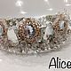 Ободок корона Снежная королева с кристаллами Swarovski. Ободки. ALICE (aliceluxury). Интернет-магазин Ярмарка Мастеров.  Фото №2
