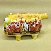 Сувениры и подарки handmade. Livemaster - original item Piggy bank: Cat Baton Town. Handmade.