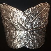 Дубовый лист с жёлудем брошь-подвес медь,серебрение гальванопластика