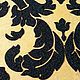 Decorative plaster with a pattern stenciled silk velvet, wall decor, Decor, St. Petersburg,  Фото №1