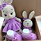 Вязаный подарочный набор Зайка для новорожденного. Погремушки. knitted.toys.dina вязаные игрушки. Интернет-магазин Ярмарка Мастеров.  Фото №2