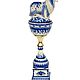 Premium Collie Porcelain Gzhel Cup, Figurine, Moscow,  Фото №1