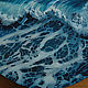 Painting 'Sea wave' oil on canvas D 40 cm. Pictures. Kartiny Vestnikovoj Ekateriny. Ярмарка Мастеров.  Фото №6