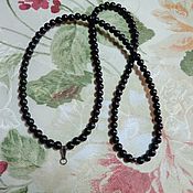Работы для детей, handmade. Livemaster - original item Men`s black ebony beads. Handmade.