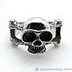 Заказать Кольцо из серебра Skull-5 SJR36-05. Blacksilver. Ярмарка Мастеров. . Кольца Фото №3
