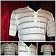Order Shirt made of Italian yarn 60%linen 20%viscose 20%cotton. Exclusive linen jersey from Elena. Livemaster. . Mens shirts Фото №3