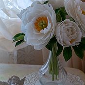 Розы "Бордо" из полимерной глины (холодный фарфор)