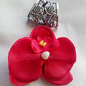 Украшения handmade. Livemaster - original item Red or white Orchid pendant with bail. Handmade.
