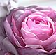 Order FABRIC FLOWERS. Chiffon rose brooch ' Pink radiance'. fioridellavita. Livemaster. . Brooches Фото №3