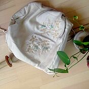 Сумки и аксессуары handmade. Livemaster - original item Backpack-bag made of Japanese silk with embroidery. Handmade.