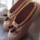 Order Slippers-ballet shoes 'Chocolate mousse'. Nadia I (Magic wool). Livemaster. . Slippers Фото №3