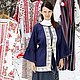 Накидка синяя "Лебеди", Народные рубахи, Воронеж,  Фото №1