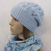 Аксессуары handmade. Livemaster - original item Knitted hat Blue sky.. Handmade.