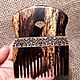 Order Wooden comb Provence Hairpin ebony inlay Tunbrige ware hairfork. Wooden combs inlay Hanto&Dokimo. Livemaster. . Combs2 Фото №3