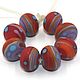 Set of 8 matte beads 13 (14) mm, handmade lampwork, Beads1, Nizhnij Lomov,  Фото №1