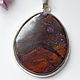 Pendant with boulder opal 'Big Australia', silver. Pendants. EdGems jewerly. Online shopping on My Livemaster.  Фото №2