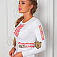 T-shirt with cross stitch 'Lada' long sleeve. T-shirts. Slavyanskie uzory. Online shopping on My Livemaster.  Фото №2