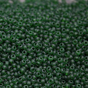 Материалы для творчества handmade. Livemaster - original item 10 gr 10/0 Czech Preciosa beads 50120mat dark green matte. Handmade.