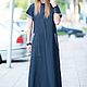 Dark Blue Denim Cotton Dress-DR0218W2, Dresses, Sofia,  Фото №1