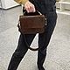 Men's leather bag color brown. Man purse. MiTonA. My Livemaster. Фото №6