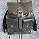 Кожаный рюкзак “Strong pockets”. Портфель. ALEX FLAIR • leather goods. Интернет-магазин Ярмарка Мастеров.  Фото №2