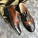Men's shoes 'Oxford' korich / chocolate black sole, Oxfords, Moscow,  Фото №1