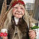 Baba Yaga with mushrooms. Stuffed Toys. With smile. My Livemaster. Фото №6
