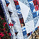 Подушка декоративная, стёганная "Синяя звезда". Подушки. LA-Design (patchwork). Ярмарка Мастеров.  Фото №7