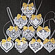 10pcs hearts. A set of Christmas ornaments, Christmas decorations, Samara,  Фото №1