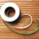 12 mm silk ribbon for winding stems: green and white, Ribbons, Khmelnitsky,  Фото №1